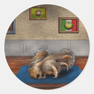 Animal - Squirrel - And stretch Two Three Four Classic Round Sticker