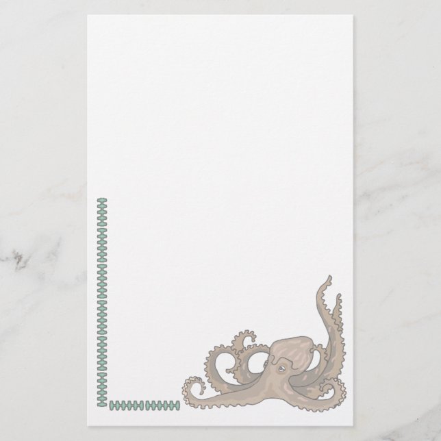 Animal Stationary Pet Lovers Octopus Stationary Stationery (Front)