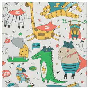Animal Super Hero Fabric