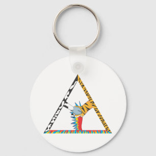 Animal Teamwork by Cow, Tiger and Parrot Keychain