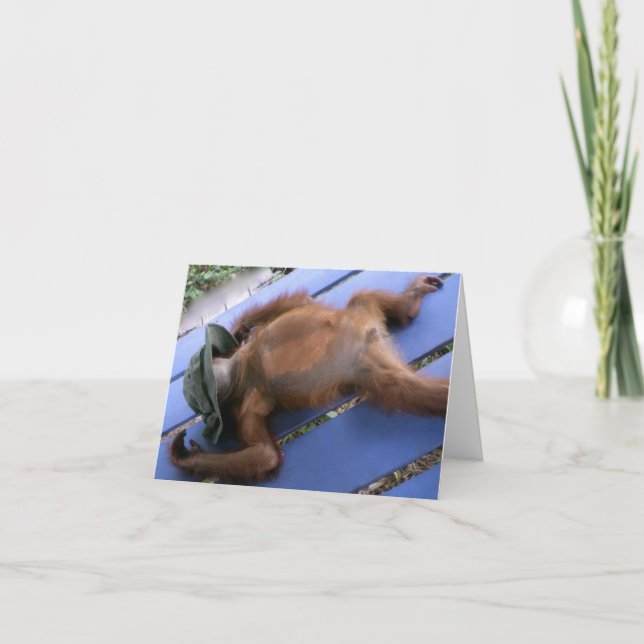 Animal Thank  You for Fun Time Thank You Card (Front)