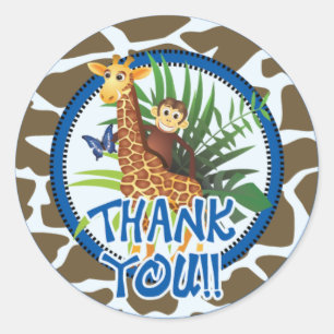 Animal Thank You Stickers