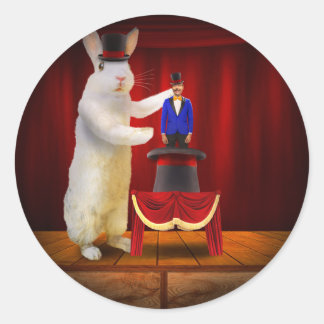 Animal - The magic rabbit Classic Round Sticker