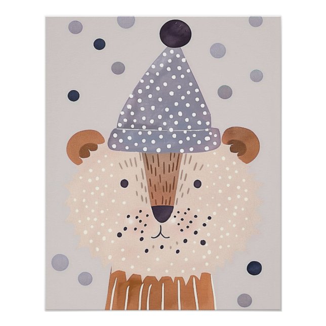 Animal Theme Nursery, Birthday Print Kids Room (Front)