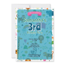 Animal Themed BIrthday Invitation