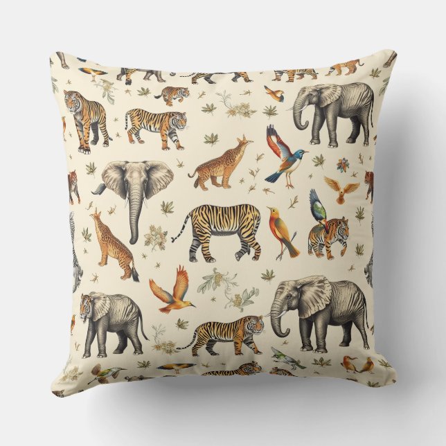 Animal Throw Pillow (Back)