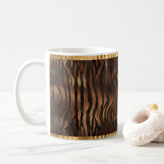 Animal Tiger Print Gold Elegant Metallic Glam Coffee Mug