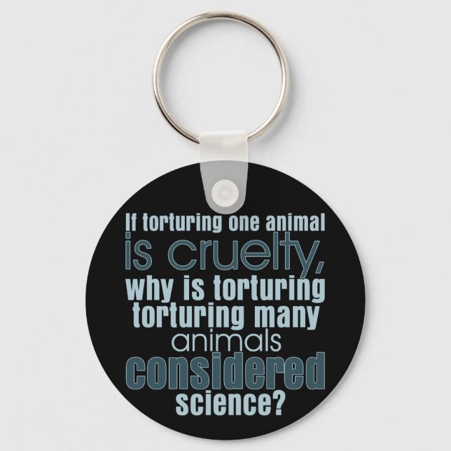 Animal Torture Keychain (Front)