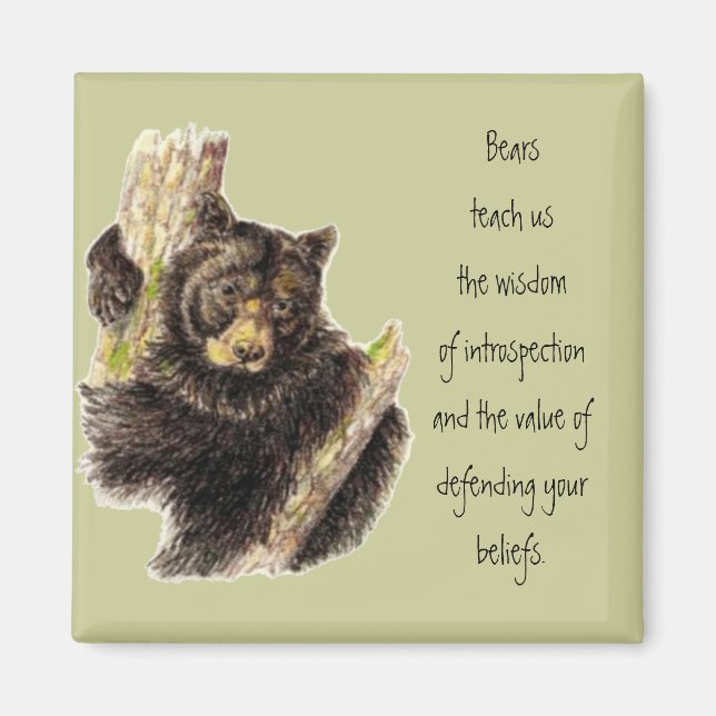 Animal Totem, Bears Nature, Spirit Guide Magnet (Front)