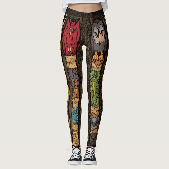 Animal Totem Pole Leggings (Front)
