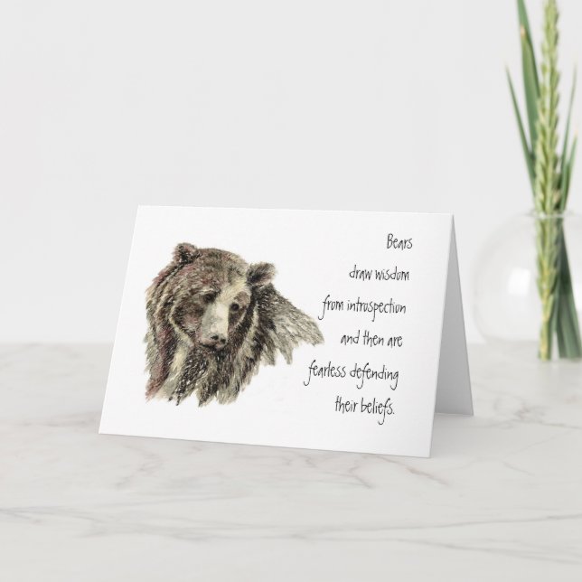 Animal Totem, Spiritual, Inspiration Encouragement Card (Front)
