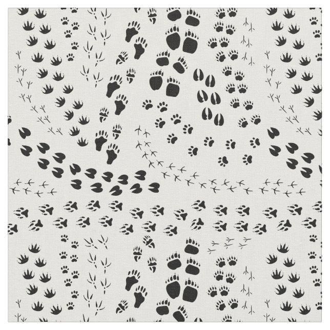 Animal Tracks Pattern Fabric (Close Up)