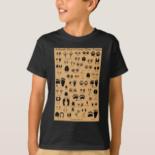 Animal Tracks Pawprints Poster T-Shirt