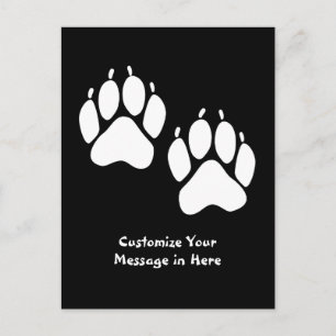 Animal tracks postcard