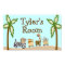 Animal Train Customized Name Wall Poster