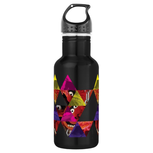 Animal Triangle Pattern 532 Ml Water Bottle (Front)