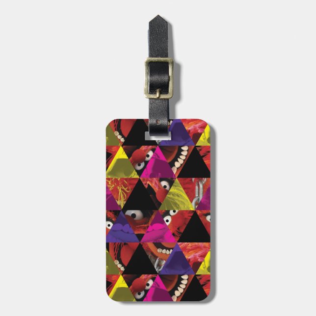 Animal Triangle Pattern Luggage Tag (Front Vertical)