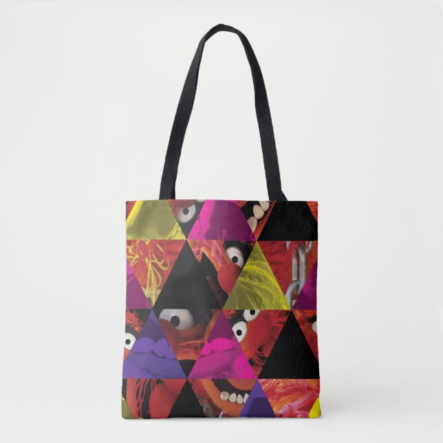 Animal Triangle Pattern Tote Bag (Front)