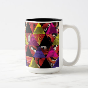 Animal Triangle Pattern Two-Tone Coffee Mug