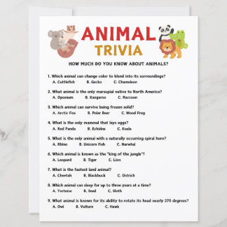 Animal Trivia Game