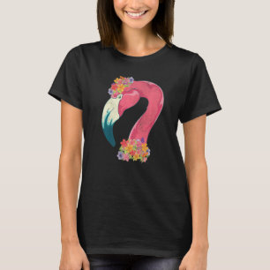 Animal  Tropical Bird Vintage Flowers Pink Flaming T-Shirt