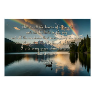 Animal verse poster - Genesis 1:30