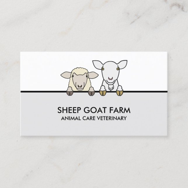 Animal Veterinary Sheep Goat Farmhouse Business Card (Front)