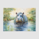 Animal Watercolor Hippopotamus