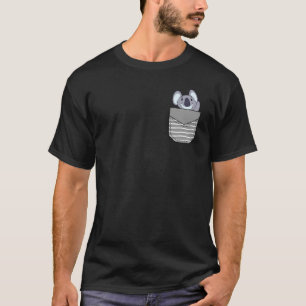Animal Waving Koala In Pocket T-Shirt