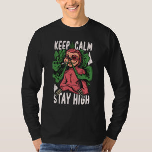Animal Weed Smoking Sloth & Weeds T-Shirt