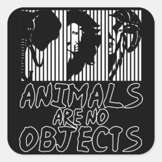 Animal welfare Elefant Löwe Steinbock Animals Square Sticker