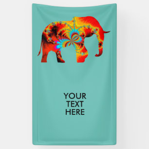 Animal Welfare - Elephant Silhouette Fractal 1 Banner