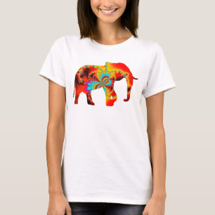 Animal Welfare - Elephant Silhouette Fractal 1 T-Shirt