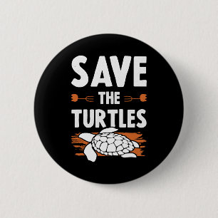 animal welfare turtle 2 inch round button