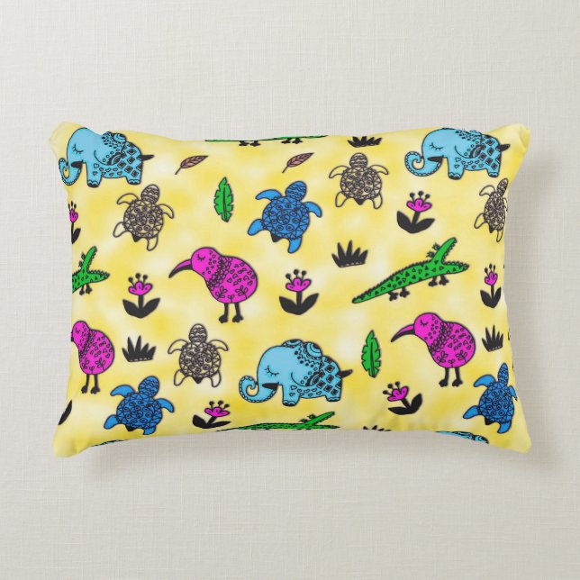 Animal Whirlwind Accent Pillow (Front)