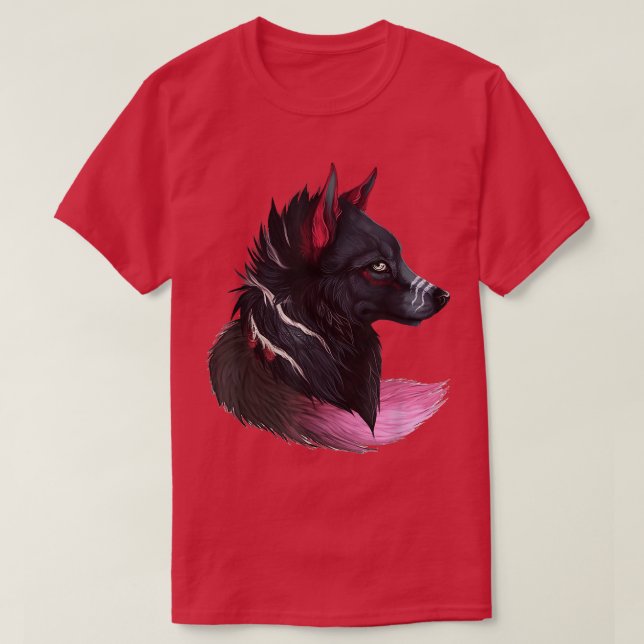 animal wolf face wolves tee howling magical wolves (Design Front)