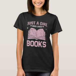 Animal Women Just A Girl Who Loves Books T-Shirt
