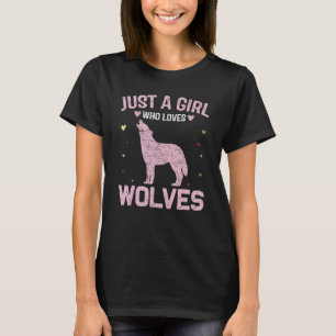 Animal Women Just A Girl Who Loves Wolves T-Shirt