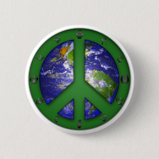Animal World Coexist 2 Inch Round Button