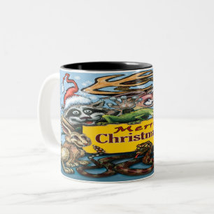 Animal Xmas Two-Tone Coffee Mug
