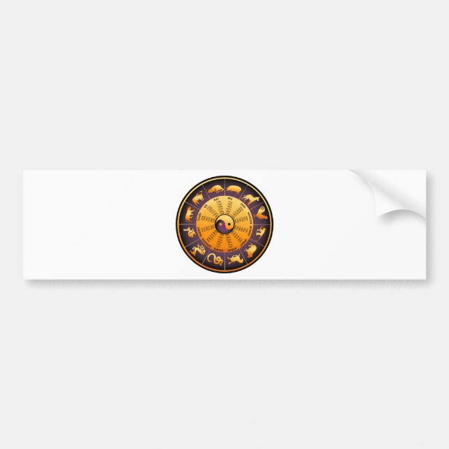 Animal Yin Yang Bumper Sticker (Front)