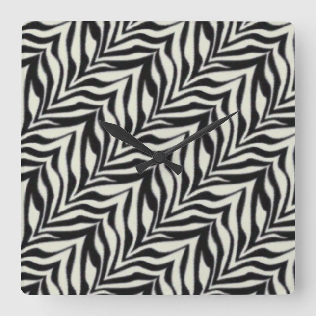 Animal Zebra Print Wall Clock (Front)