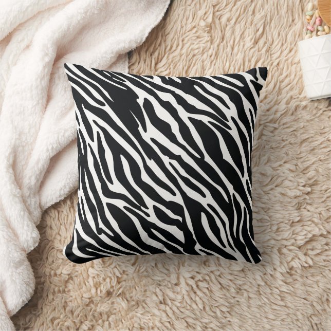 Animal zebra stripe seamless pattern design throw pillow (Blanket)
