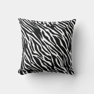 Animal zebra stripe seamless pattern design throw pillow