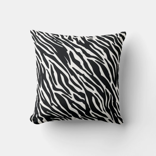 Animal zebra stripe seamless pattern design throw pillow (Front)
