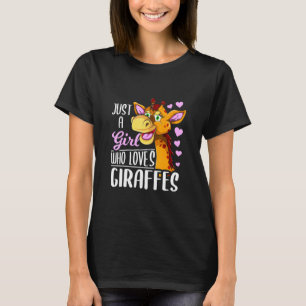 Animal Zoo Keeper Just A Girl Who Loves Giraffes T-Shirt