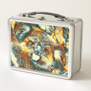 AnimalArt_Bear_006 Metal Lunch Box