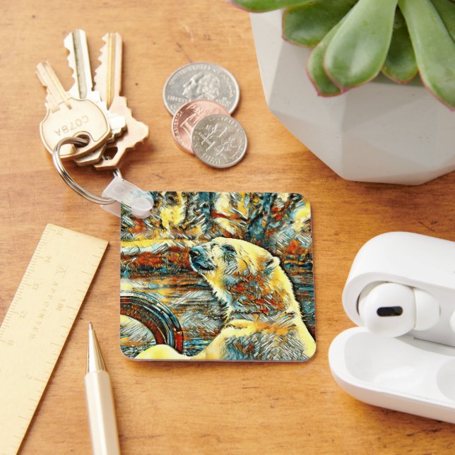 AnimalArt_Bear_012 Keychain (Desk)