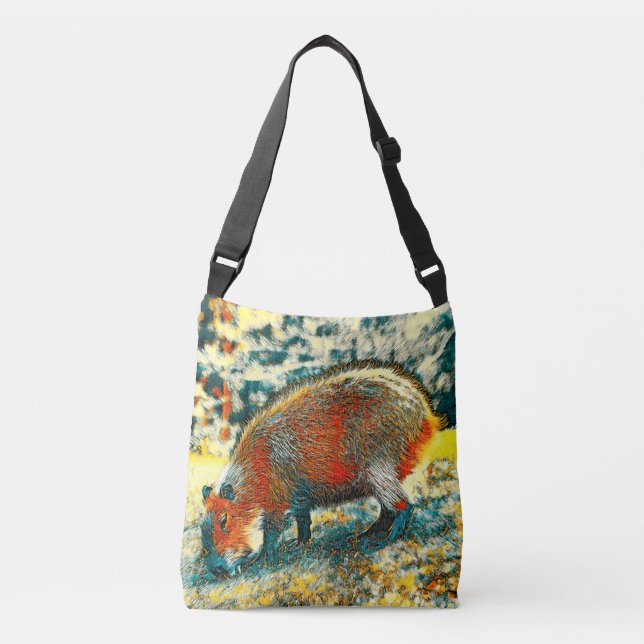 AnimalArt_Capybara_001 Crossbody Bag (Front)