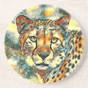 AnimalArt_Cheetah_004 Coaster